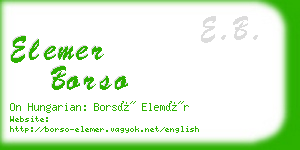 elemer borso business card